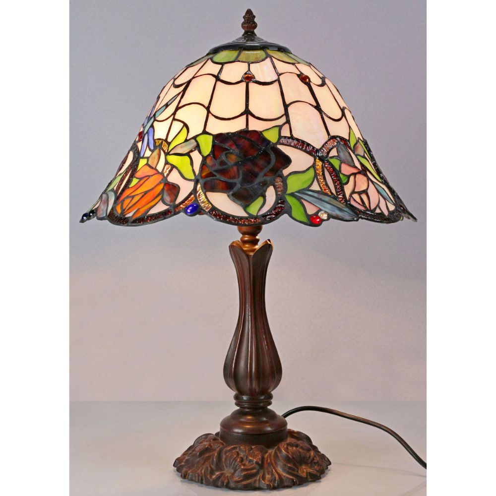 G&G Bros ROSE & DRAGONFLY Table Lamp - S/L-G&G Bros.-Ozlighting.com.au