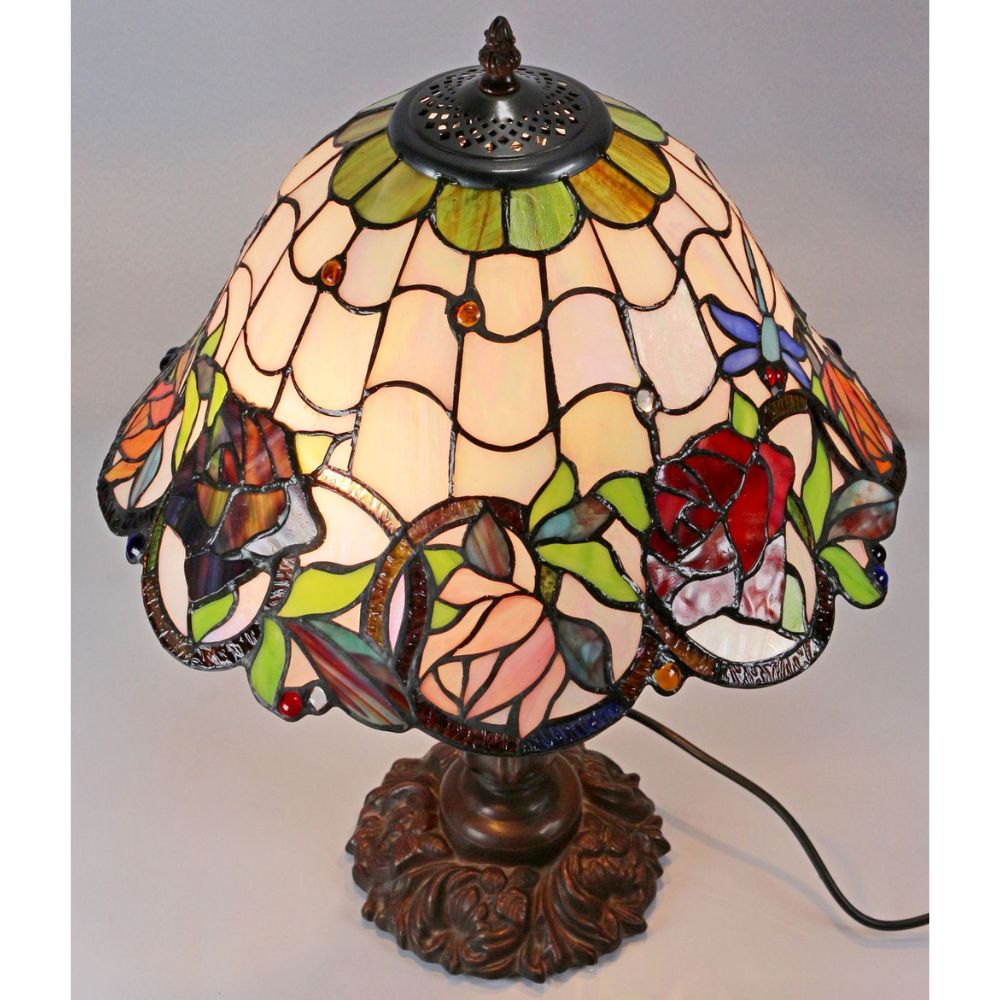 G&G Bros ROSE & DRAGONFLY Table Lamp - S/L-G&G Bros.-Ozlighting.com.au