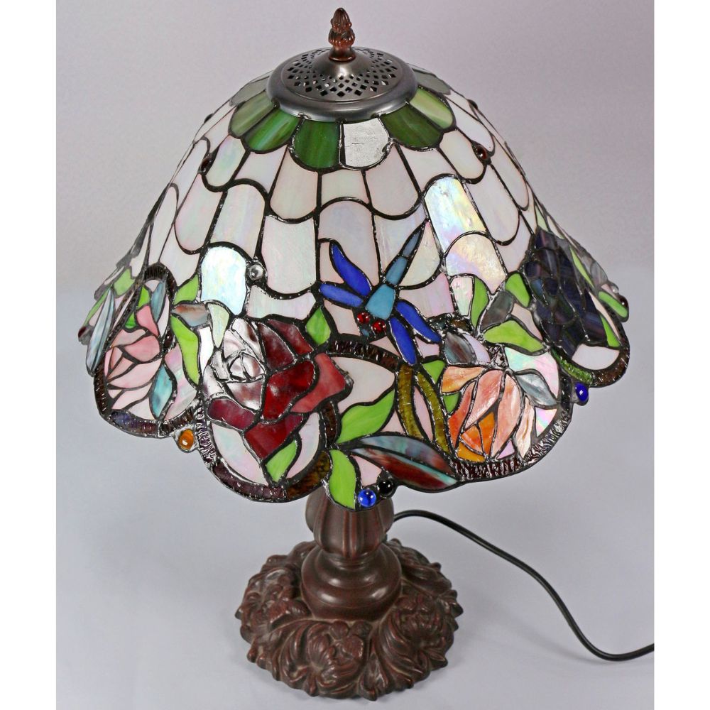 G&G Bros ROSE & DRAGONFLY Table Lamp - S/L-G&G Bros.-Ozlighting.com.au