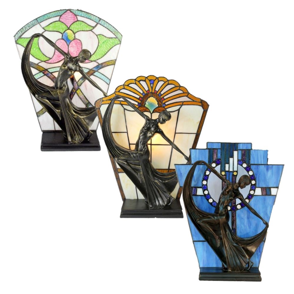 G&G Bros Table Lamp - 25W, Leadlight Art Deco-G&G Bros.-Ozlighting.com.au