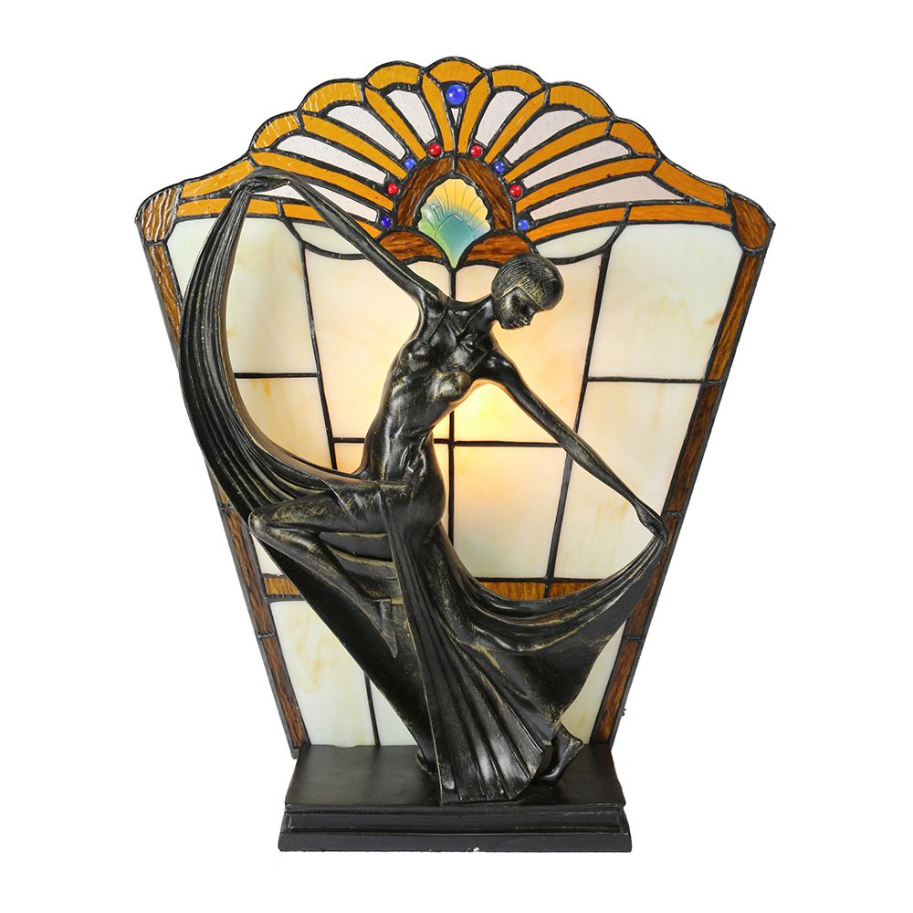 G&G Bros Table Lamp - 25W, Leadlight Art Deco-G&G Bros.-Ozlighting.com.au