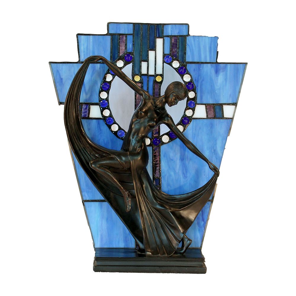 G&G Bros Table Lamp - 25W, Leadlight Art Deco-G&G Bros.-Ozlighting.com.au