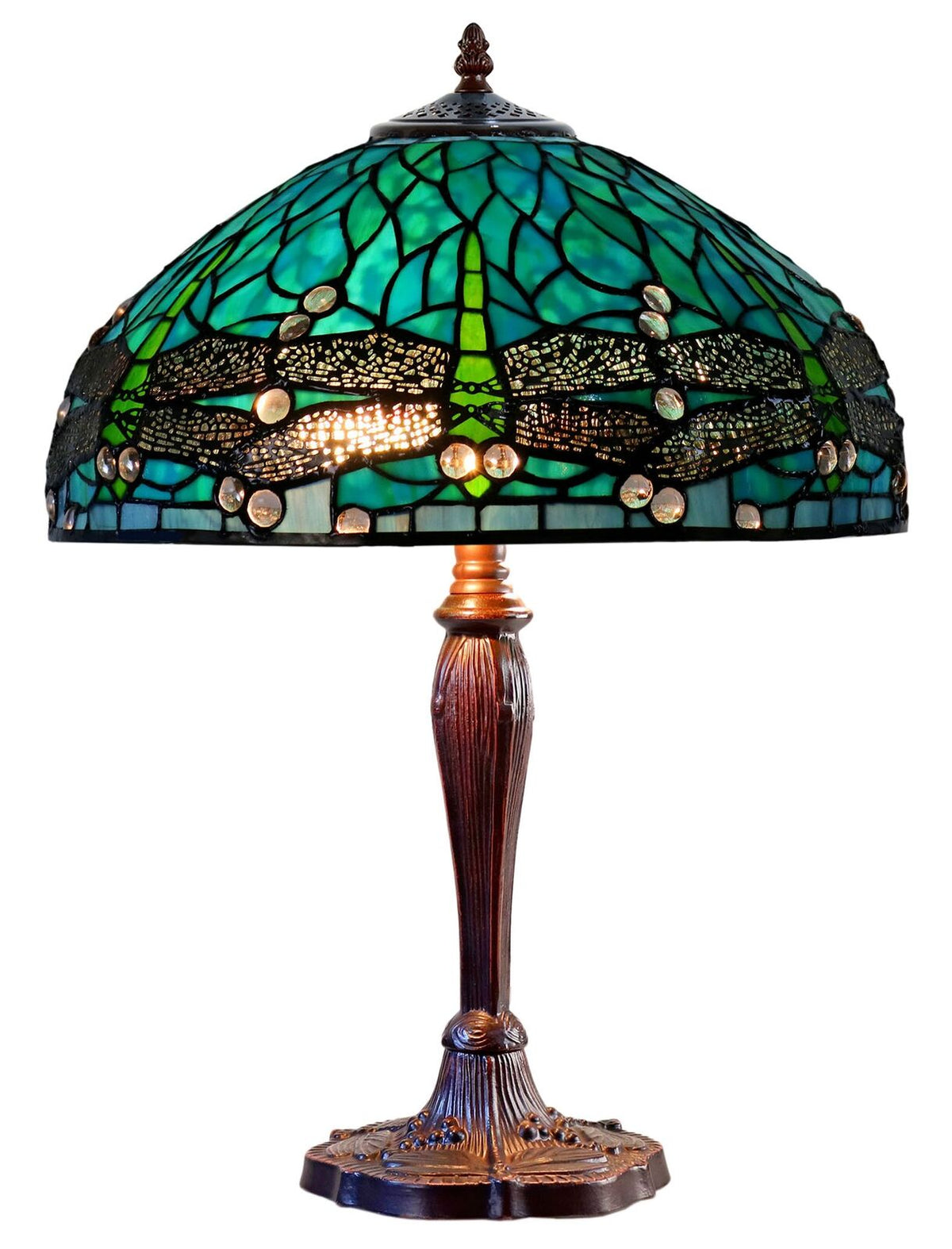 G&G Bros Tiffany Table Lamp - 16' Sylvia Dragonfly Large-G&G Bros.-Ozlighting.com.au