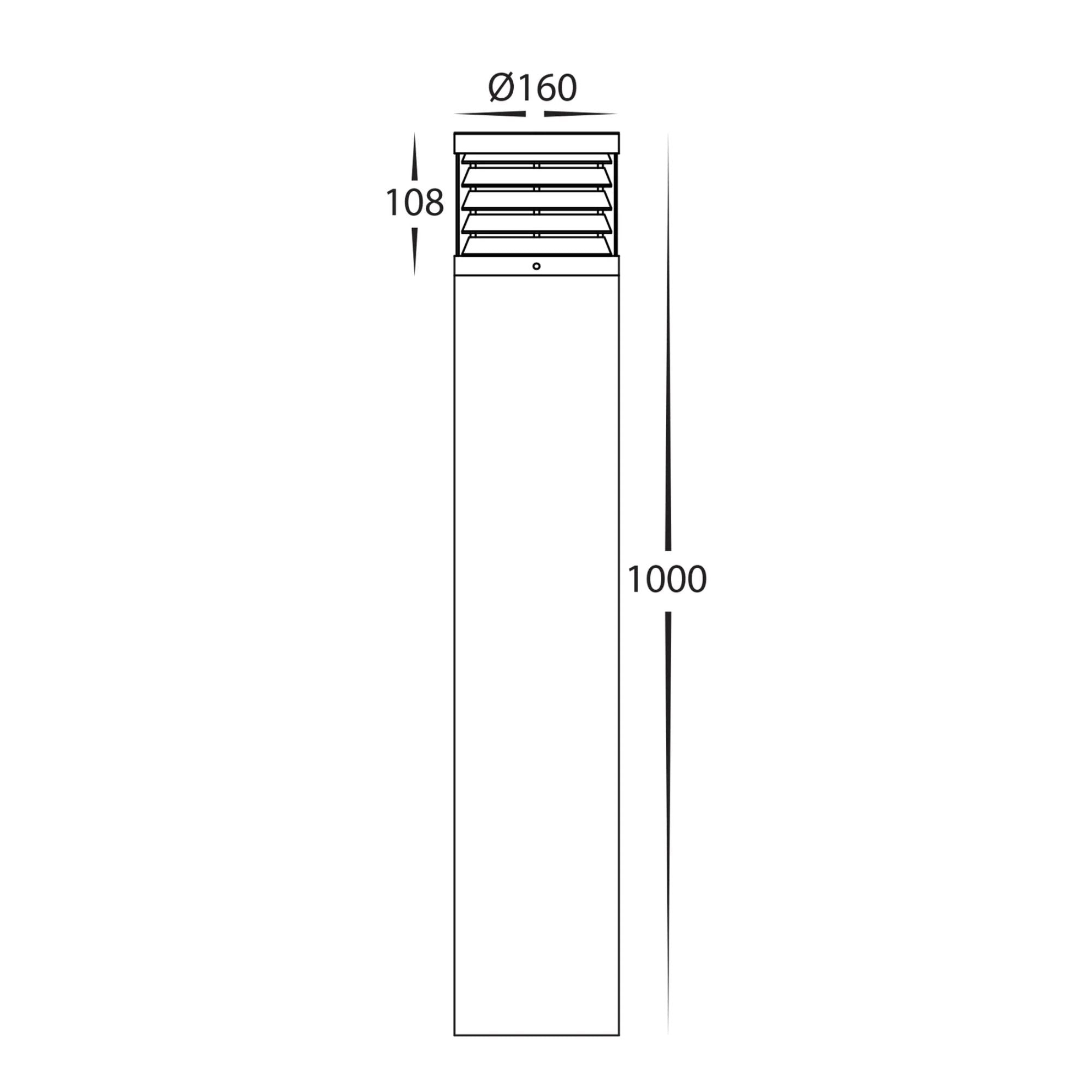 Havit - 18W Large Louvred LED Bollard Light-Havit Lighting-Ozlighting.com.au