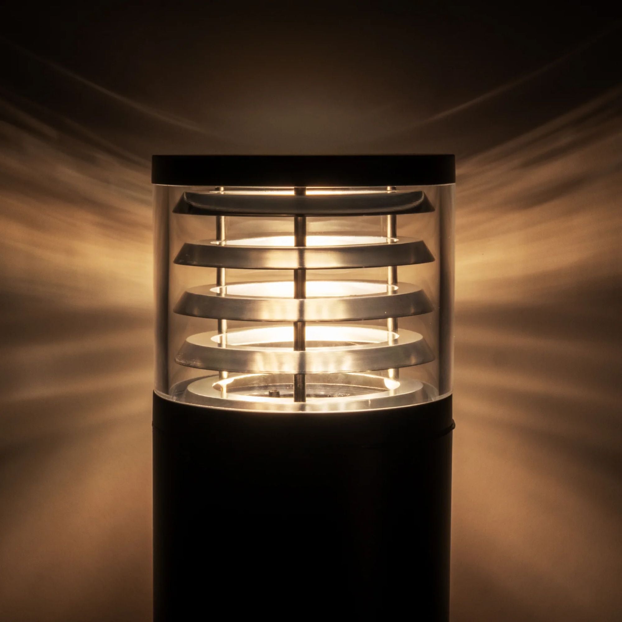 Havit - 18W Large Louvred LED Bollard Light-Havit Lighting-Ozlighting.com.au