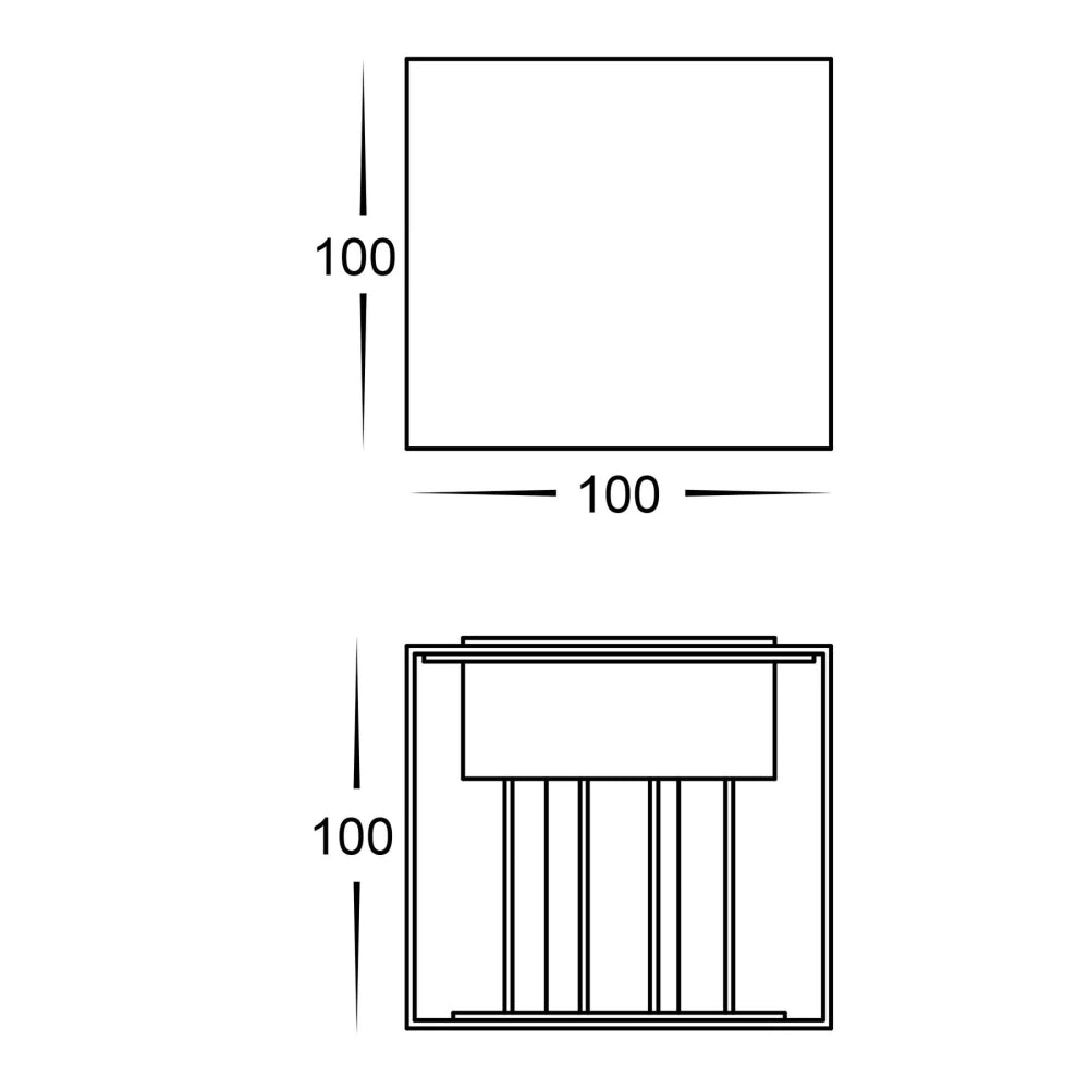 Havit CELES - 2x3W Black Square Up & Down Wall Light-Havit Lighting-Ozlighting.com.au