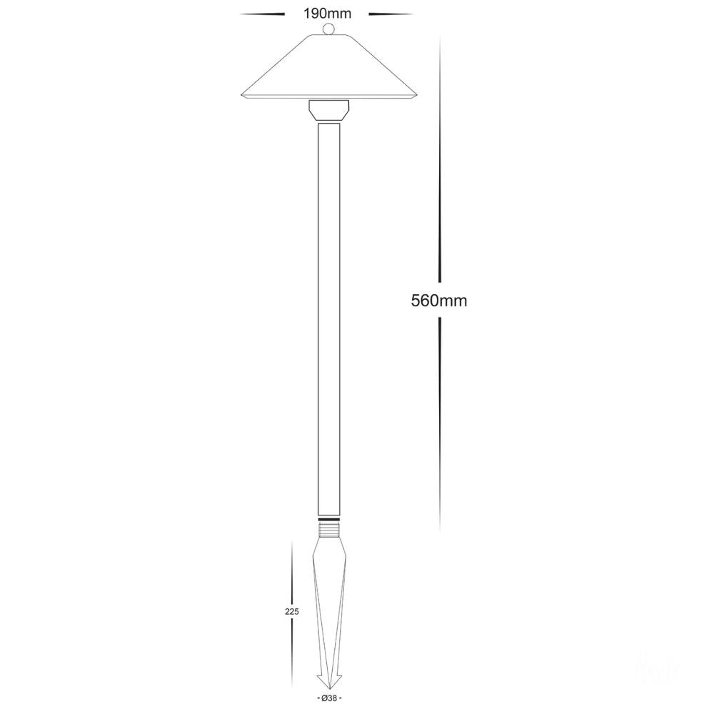 Havit FORN - 3.2W LED Solid Brass Garden Spike Lights IP54 - 12V DRIVER REQUIRED-Havit Lighting-Ozlighting.com.au