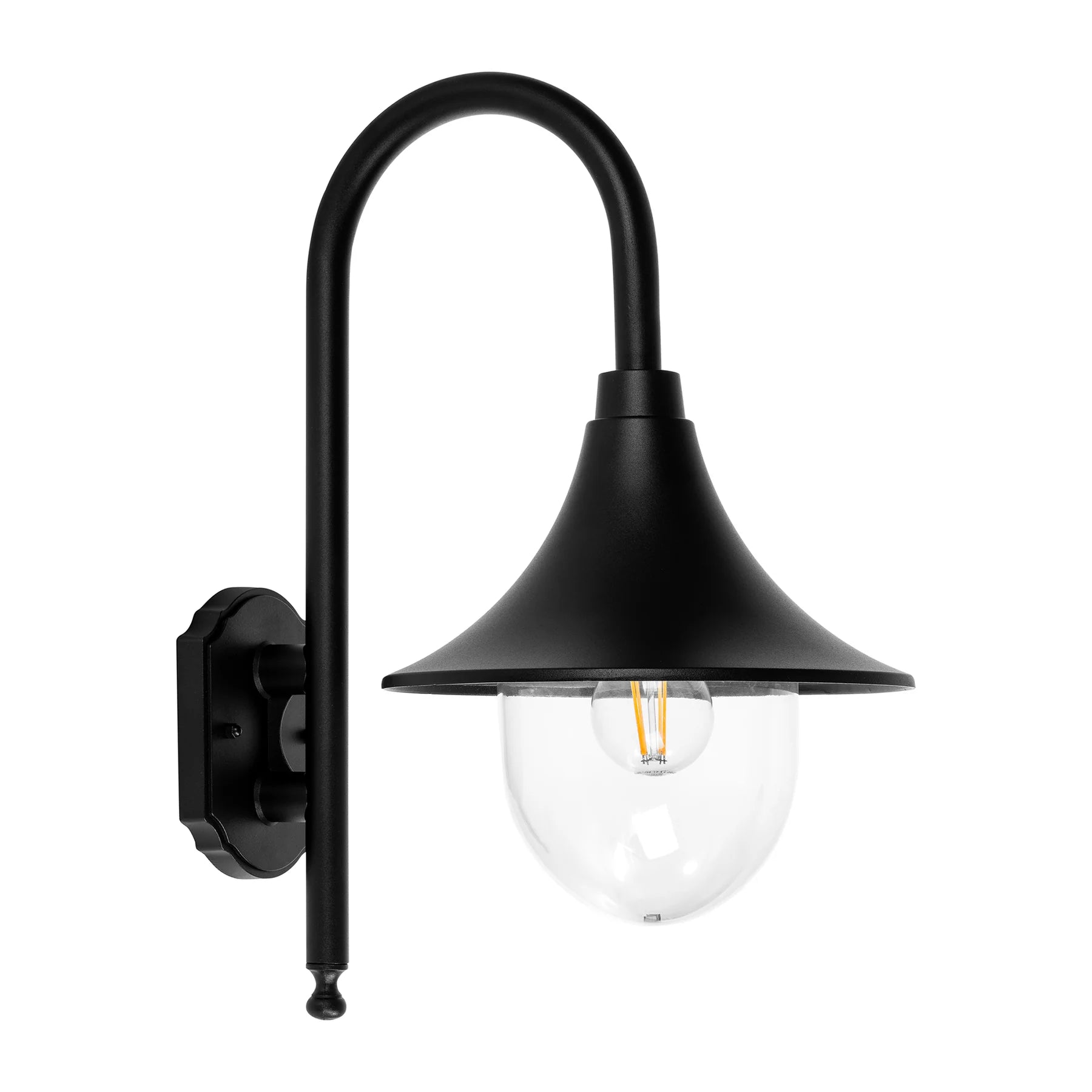 Havit - Hove Aluminium Black Coach Wall Light-Ozlighting-Ozlighting.com.au