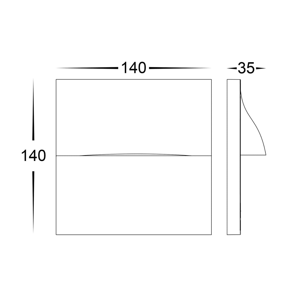 Havit LISCA - 3W 12V Square LED Wall Light-Havit Lighting-Ozlighting.com.au