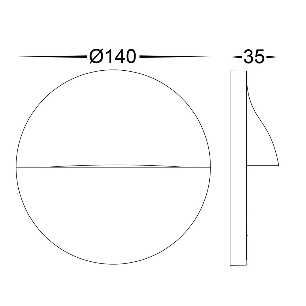 Havit LISCA - 3W 240V Round LED Wall Light-Havit Lighting-Ozlighting.com.au