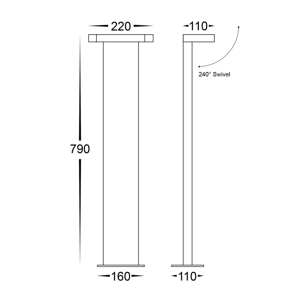 Havit LOCU - 12W Single Adjustable LED Bollard Light-Havit Lighting-Ozlighting.com.au