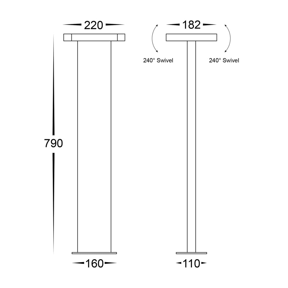 Havit LOCU - 2x10W Single Adjustable LED Bollard Light-Havit Lighting-Ozlighting.com.au