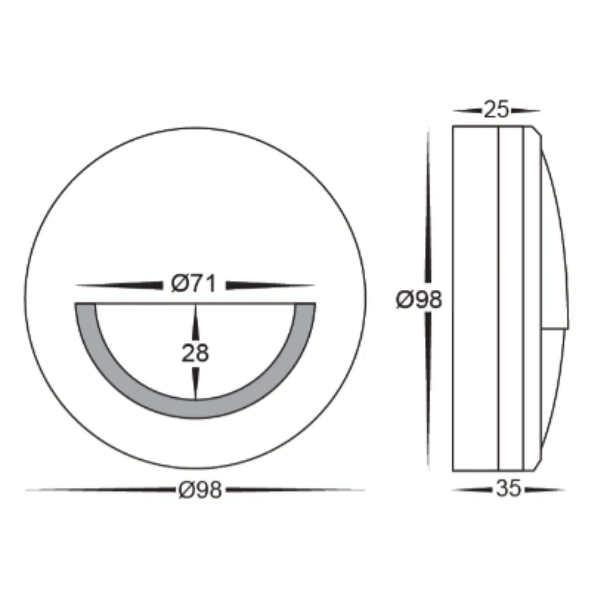 Havit NAVA - 5W 240V LED Step Lights with Eyelid-Havit Lighting-Ozlighting.com.au