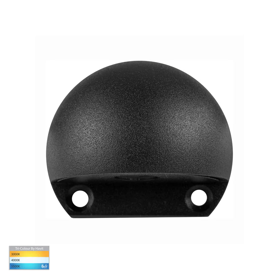 Havit OCCHIO - Surface Mounted Eyelid Step Light 316 Stainless Steel Black 12V-Havit Lighting-Ozlighting.com.au