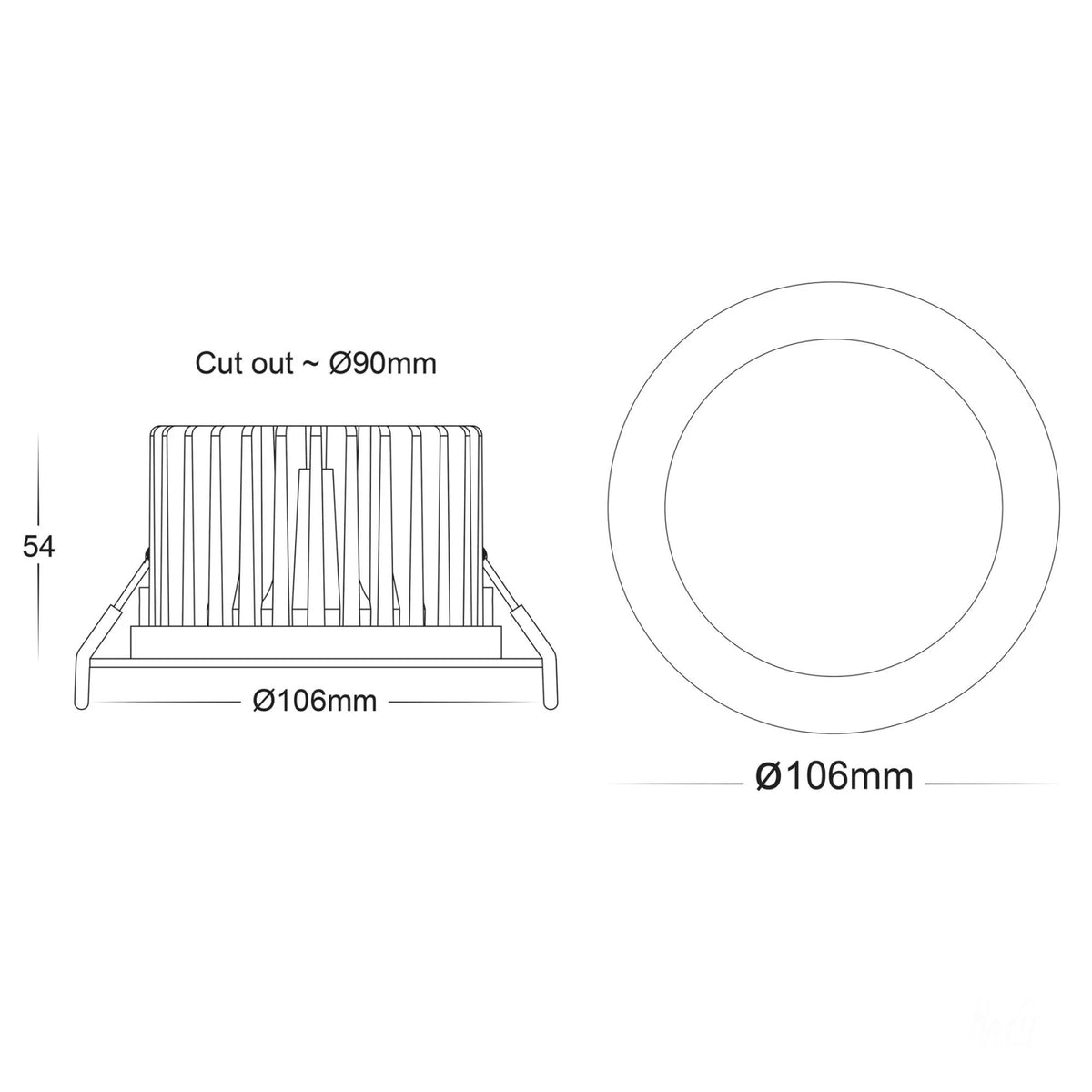 Havit ORA LED Downlight - 12W, Fixed-Havit Lighting-Ozlighting.com.au