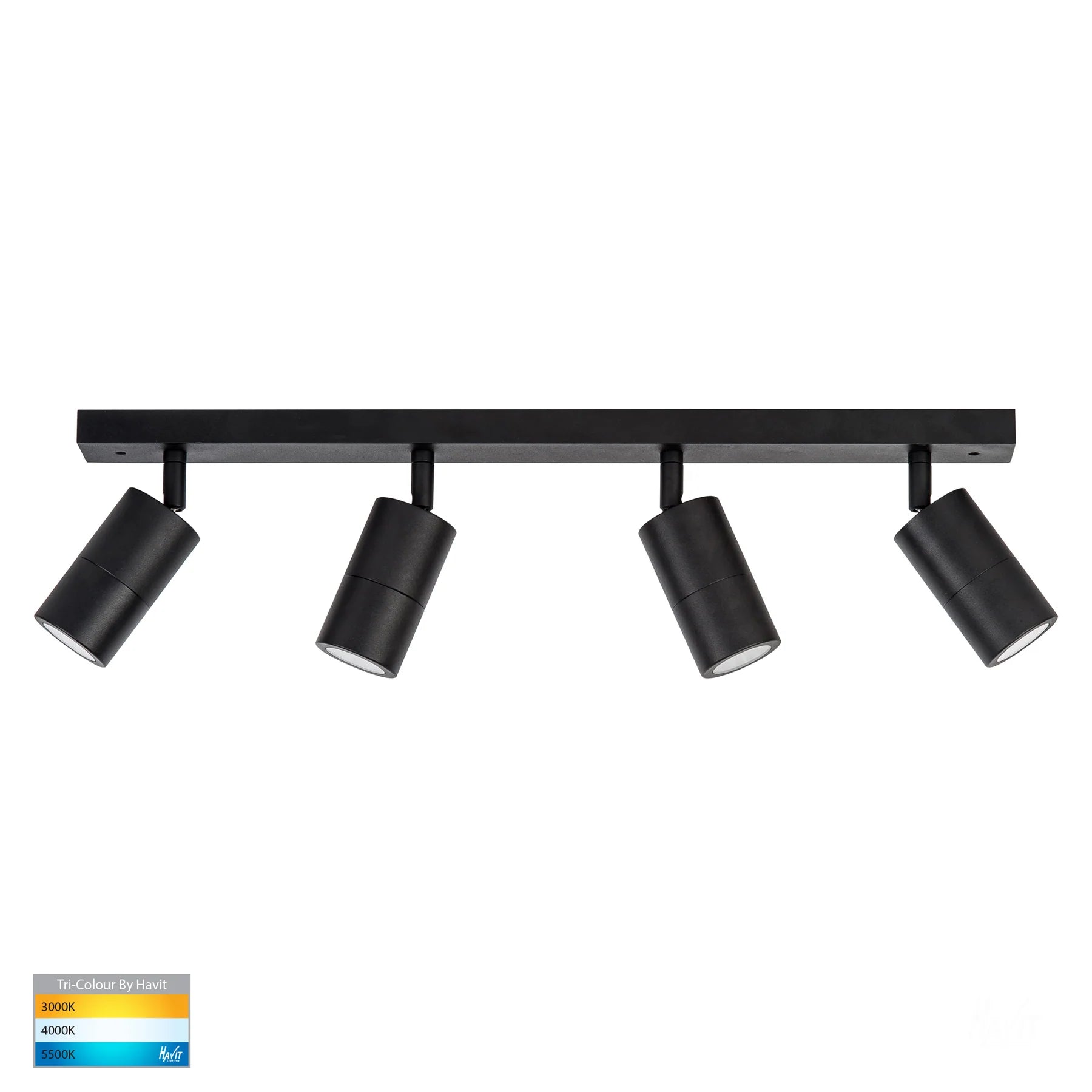 Havit TIVAH - 2/3/4 Light Bar GU10 LED Tri-Colour Adjustable Rail Ceiling Spot Light IP54-Havit Lighting-Ozlighting.com.au