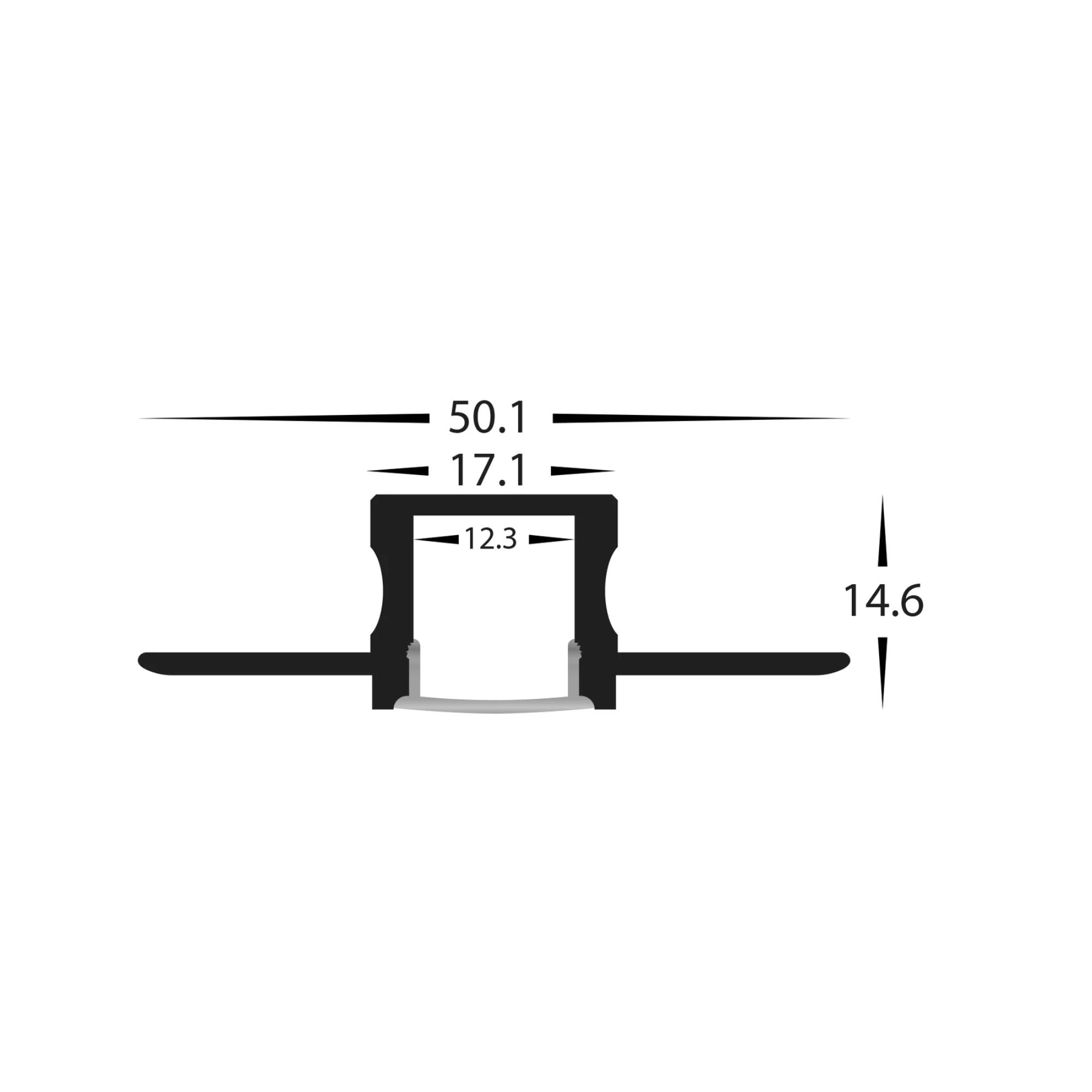 Havit TOPBEND - Silver Top Bendable Gyprock Aluminium Profile-Havit Lighting-Ozlighting.com.au