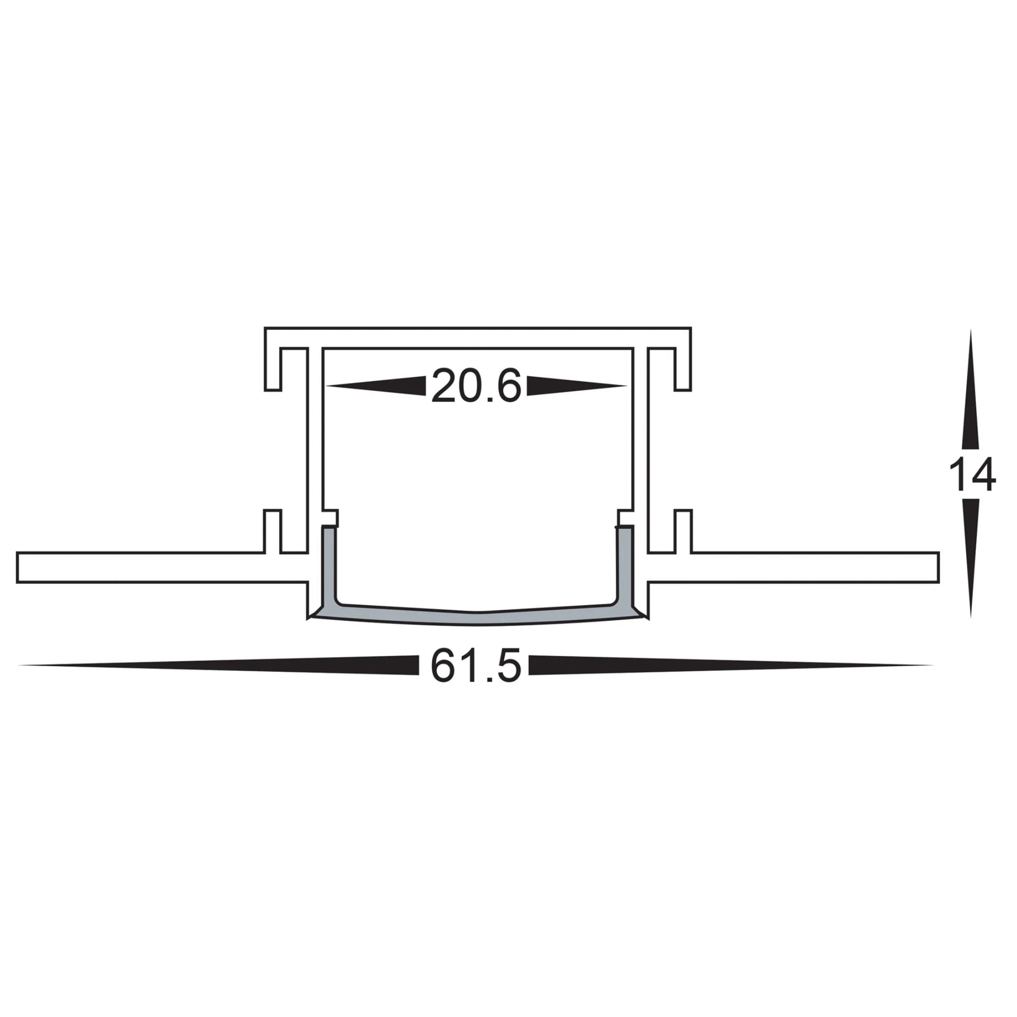 Havit TOPBEND - Silver Top Bendable Gyprock Aluminium Profile-Havit Lighting-Ozlighting.com.au