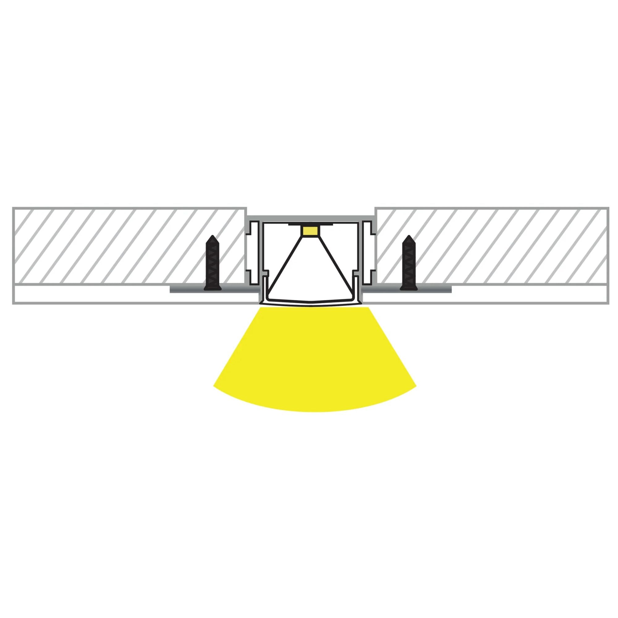 Havit TOPBEND - Silver Top Bendable Gyprock Aluminium Profile-Havit Lighting-Ozlighting.com.au