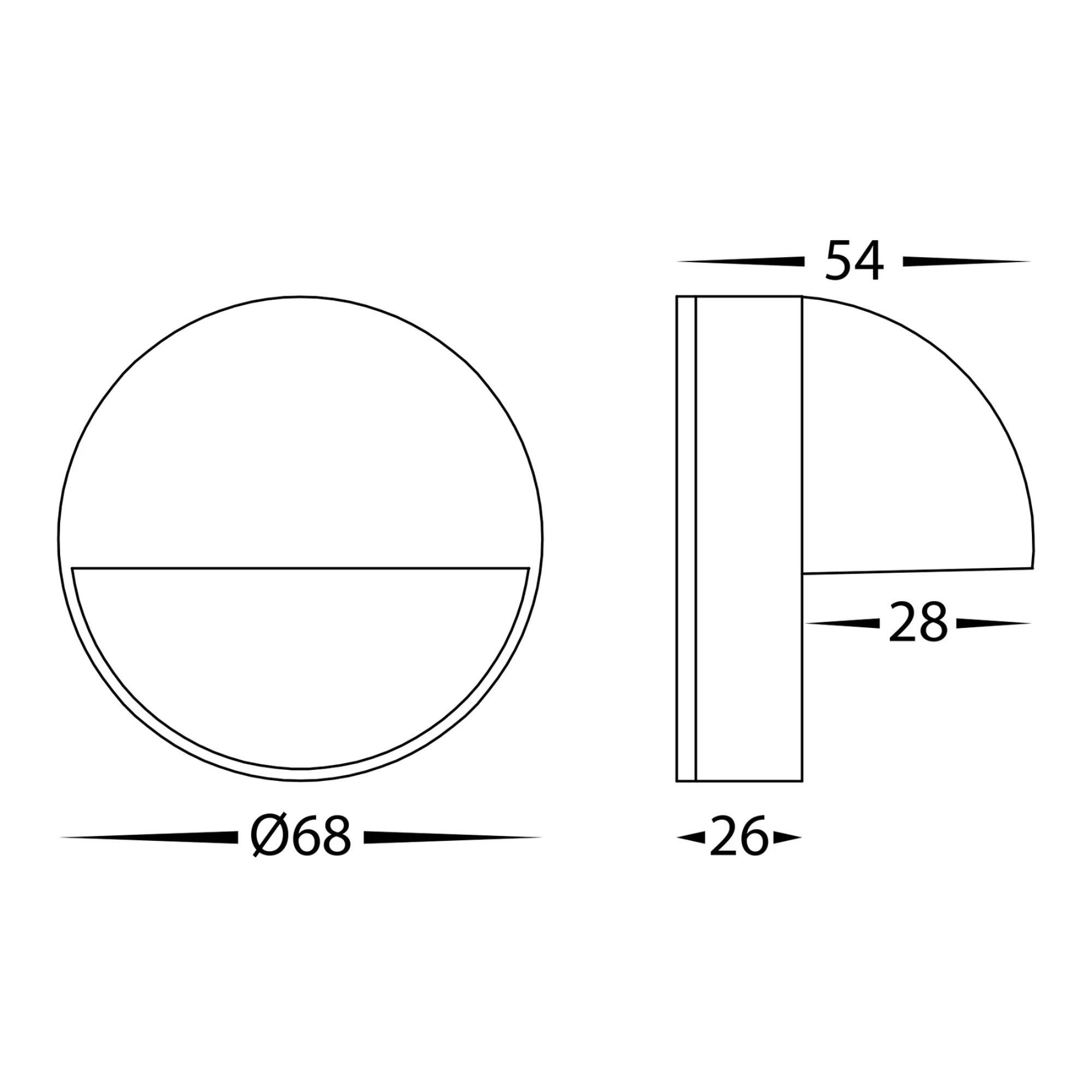 Havit VEKO - 6W Step Lights with Eyelid - 240V-Havit Lighting-Ozlighting.com.au