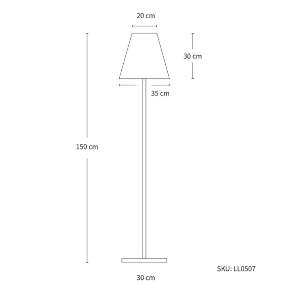 Lexi 150 Outdoor LED Floor Lamp - Solar, Remote Control, IP44-Lexi Lighting-Ozlighting.com.au