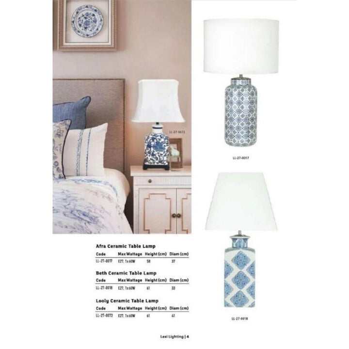 Lexi AFRA - Ceramic Table Lamp-Lexi Lighting-Ozlighting.com.au
