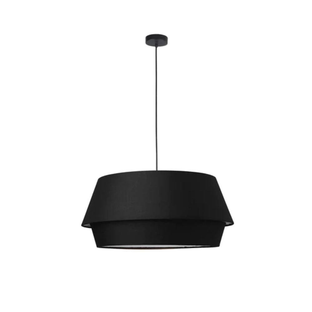 Lexi ELISA Pendant - 1 Light Fabric Shade-Lexi Lighting-Ozlighting.com.au