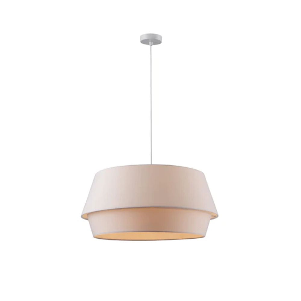 Lexi ELISA Pendant - 1 Light Fabric Shade-Lexi Lighting-Ozlighting.com.au