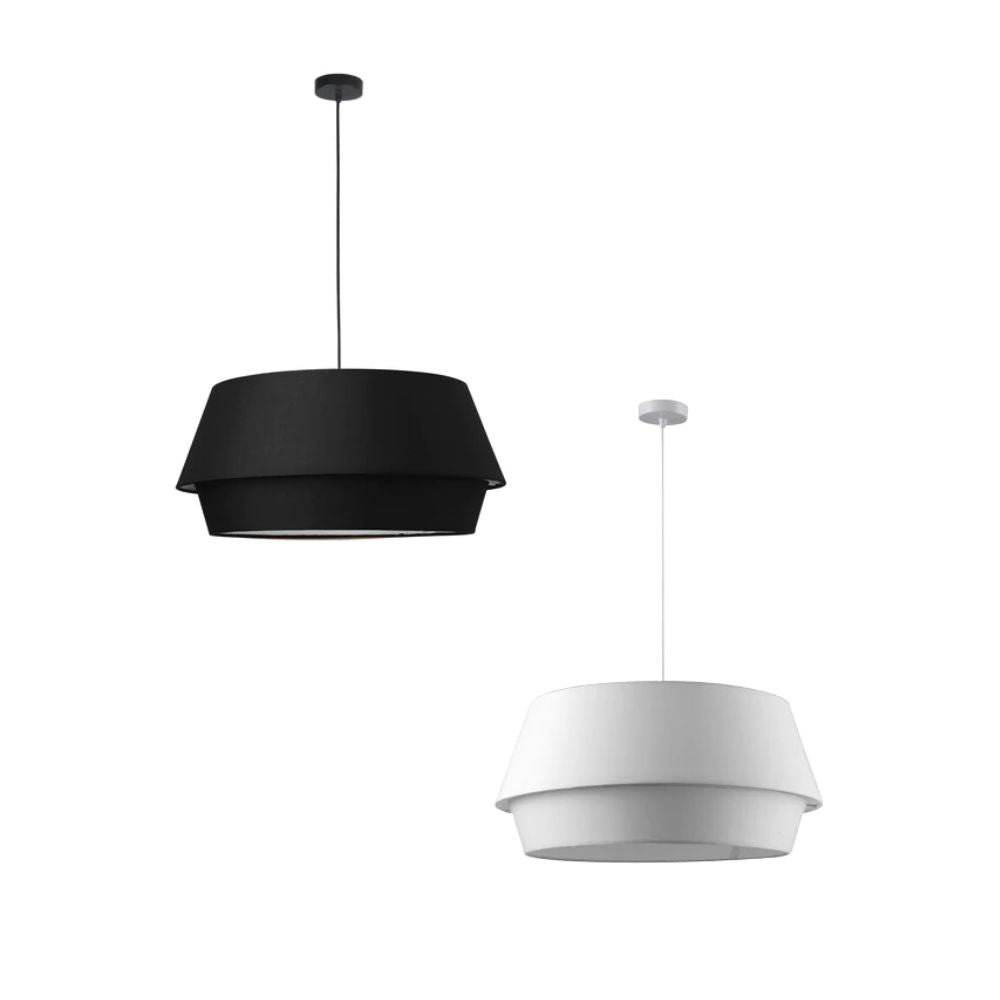 Lexi ELISA Pendant - 1 Light Fabric Shade-Lexi Lighting-Ozlighting.com.au