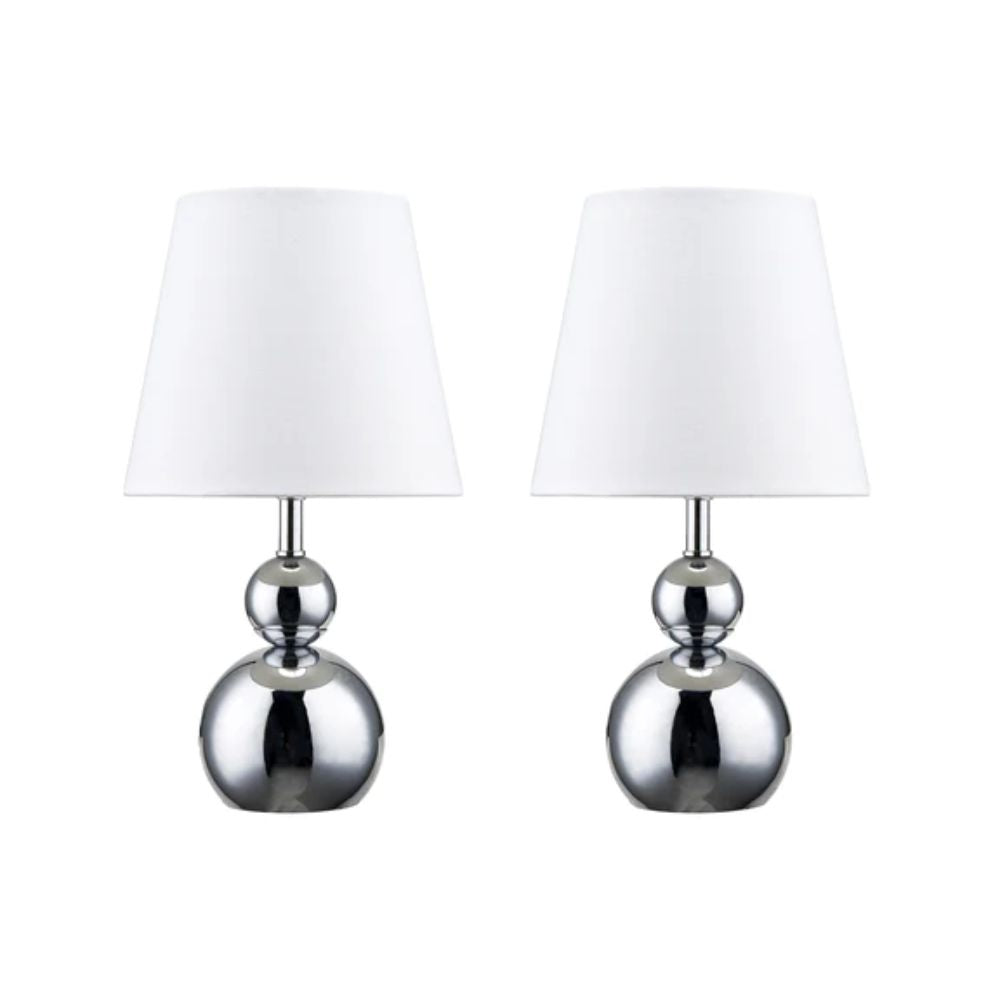 Lexi HULU - Set of 2 Metal Touch Table Lamps-Lexi Lighting-Ozlighting.com.au