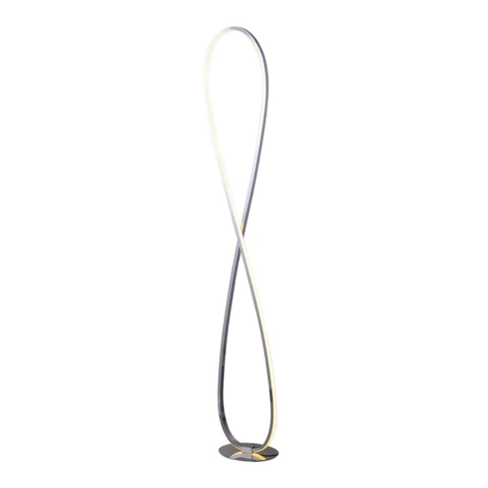 Lexi INFINITE - LED Chrome-Coloured Metal Floor Lamp 2900K-Lexi Lighting-Ozlighting.com.au
