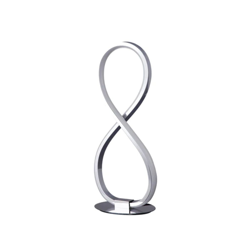 Lexi INFINITE - LED Chrome-Coloured Metal Table Lamp 2900K-Lexi Lighting-Ozlighting.com.au