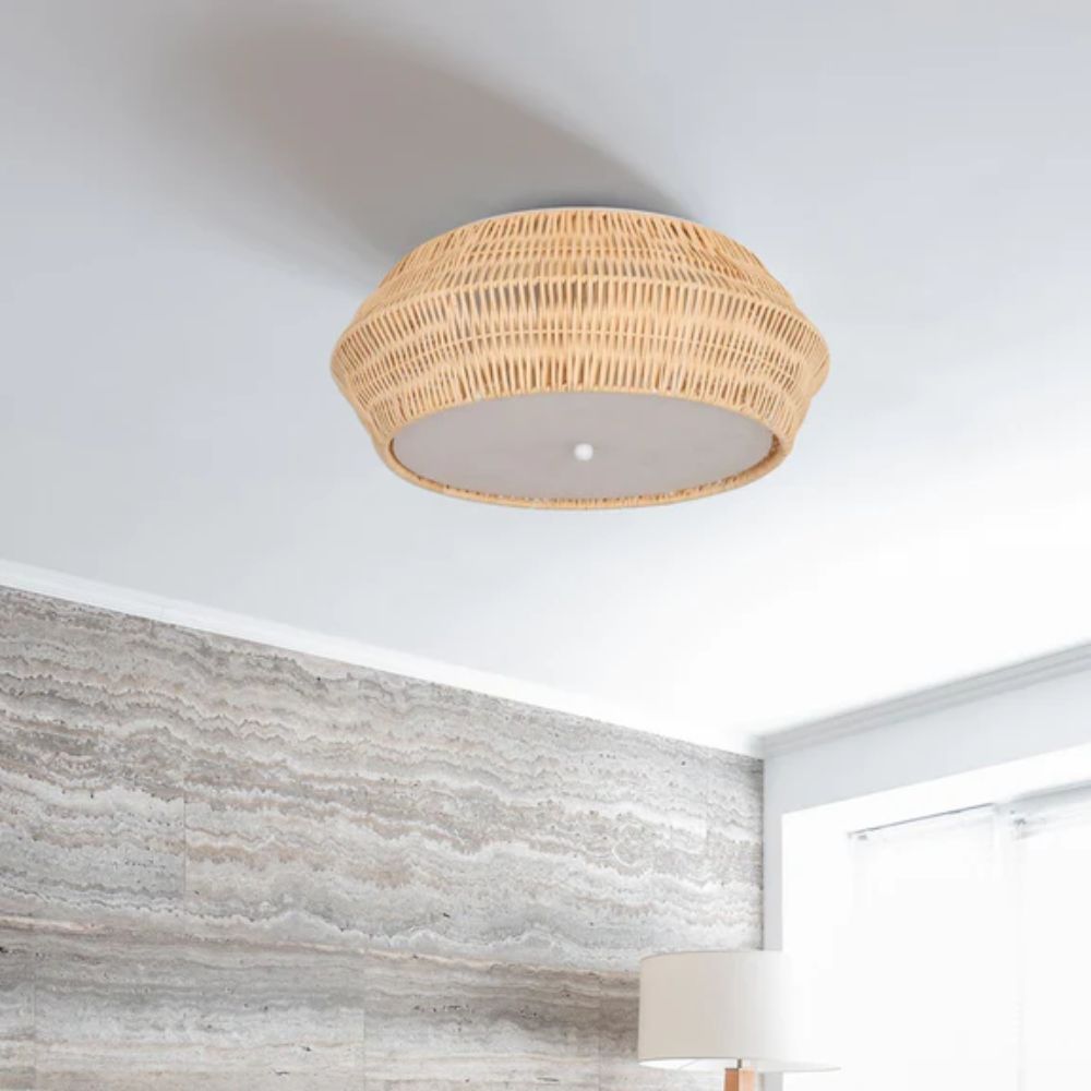 Lexi KIRI Ceiling Light - Rattan-Lexi Lighting-Ozlighting.com.au