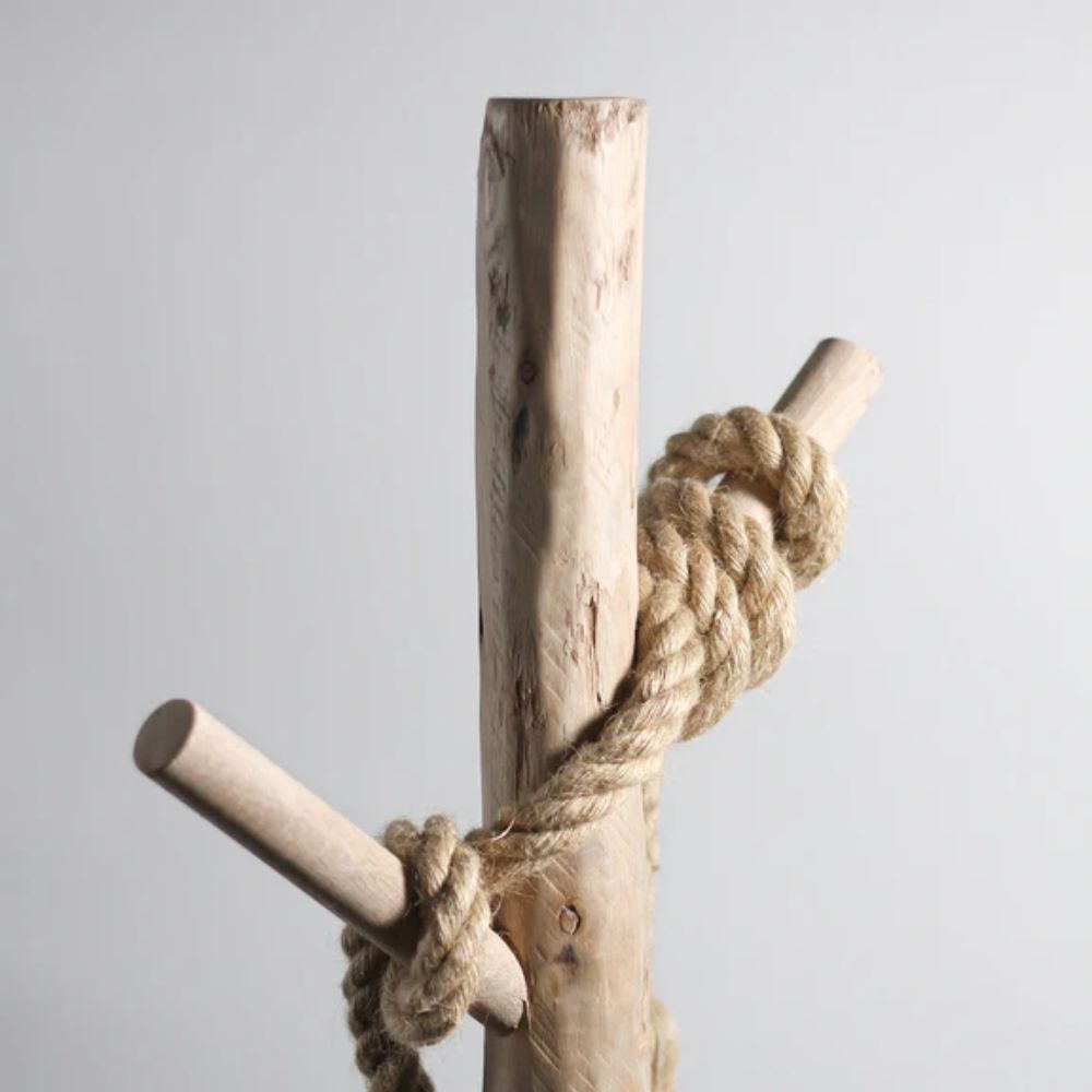 Lexi LEA Floor Lamp - Rope & Wood-Lexi Lighting-Ozlighting.com.au