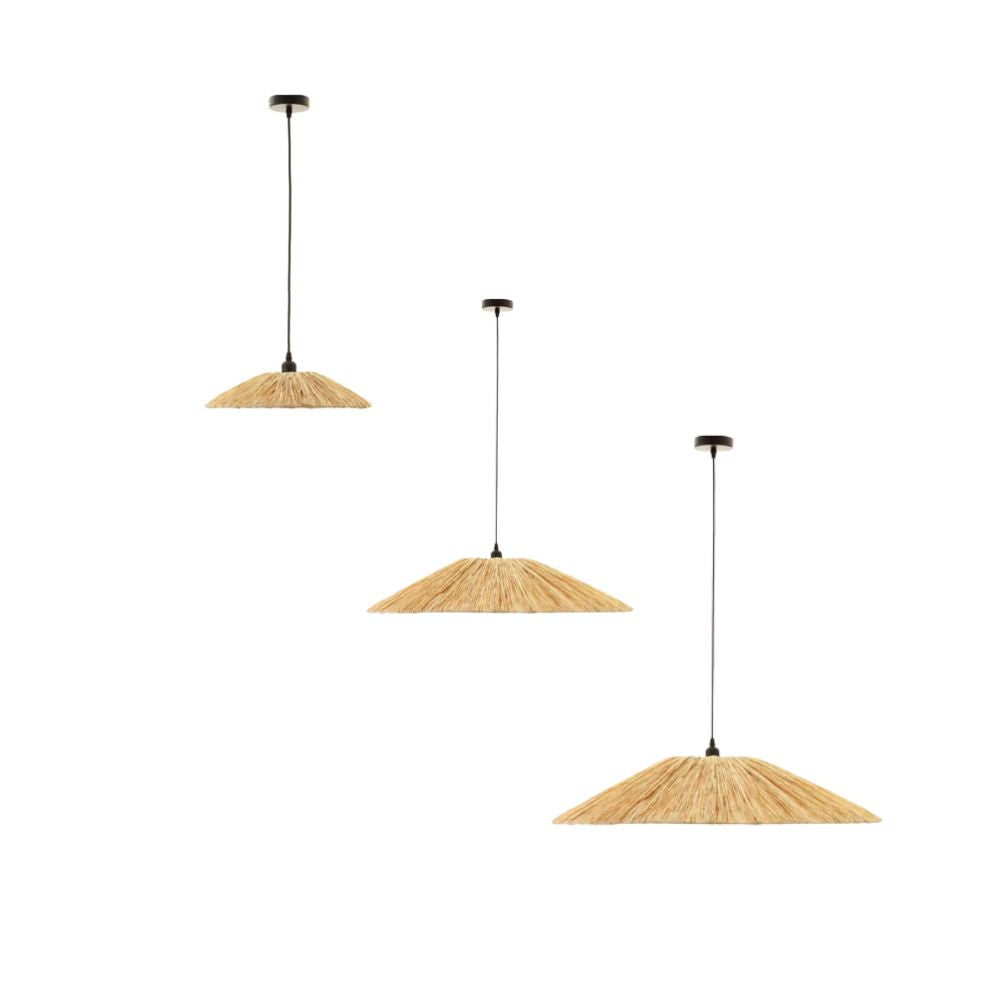 Lexi LUCIA - Raffia & Metal LED Pendant-Lexi Lighting-Ozlighting.com.au