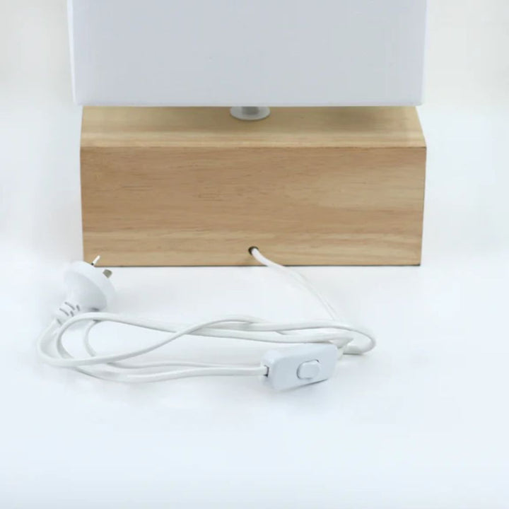 Lexi MANO - Rubber Wood Rectangular Table Lamp-Lexi Lighting-Ozlighting.com.au