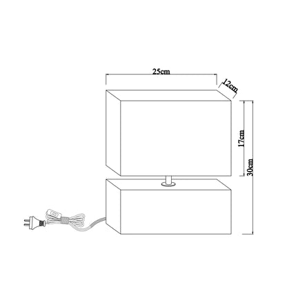 Lexi MANO - Rubber Wood Rectangular Table Lamp-Lexi Lighting-Ozlighting.com.au