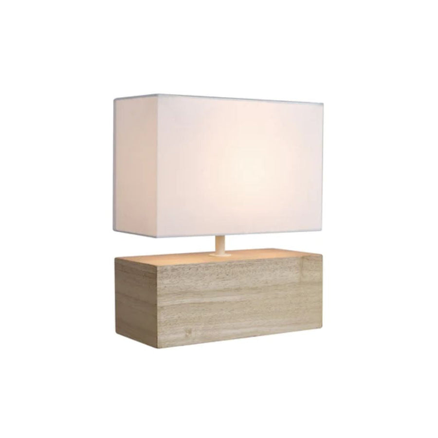 Lexi MANO - Rubber Wood Rectangular Table Lamp-Lexi Lighting-Ozlighting.com.au