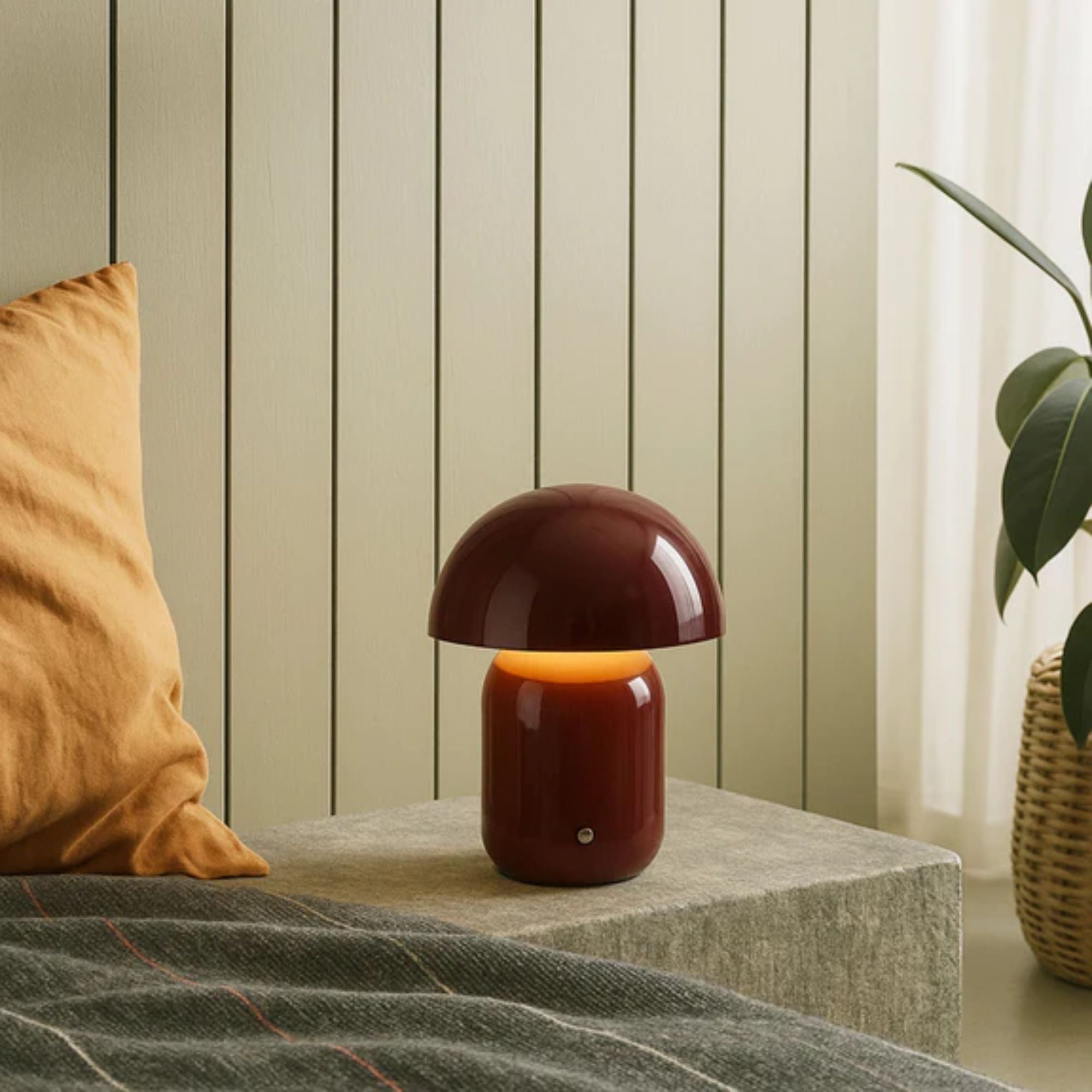 Lexi MUSHROOM - 2W Rechargeable LED CCT Touch Table Lamp-Lexi Lighting-Ozlighting.com.au