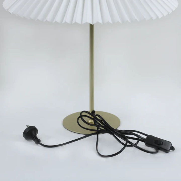 Lexi PECK - Metal Table Lamp with Pleated Shade-Lexi Lighting-Ozlighting.com.au