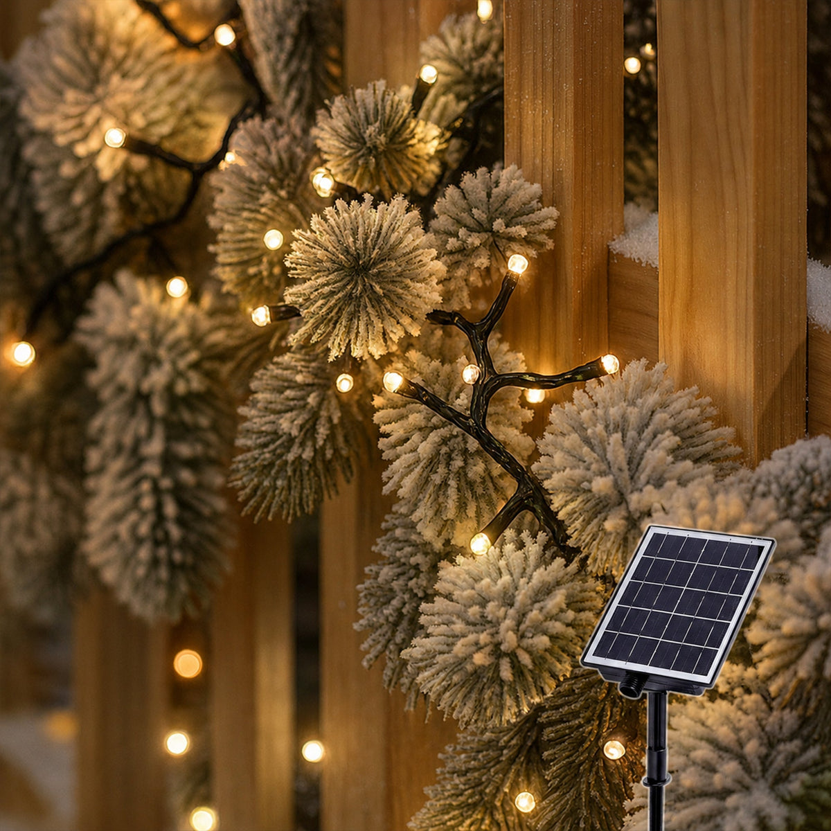 Lexi Solar 420 LED Fairy Light Chain Dark Green Cable-Lexi Lighting-Ozlighting.com.au