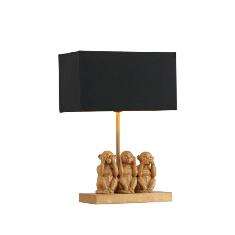 Lexi THREE WISE MONKEYS - Iron & Resin Table Lamp-Lexi Lighting-Ozlighting.com.au