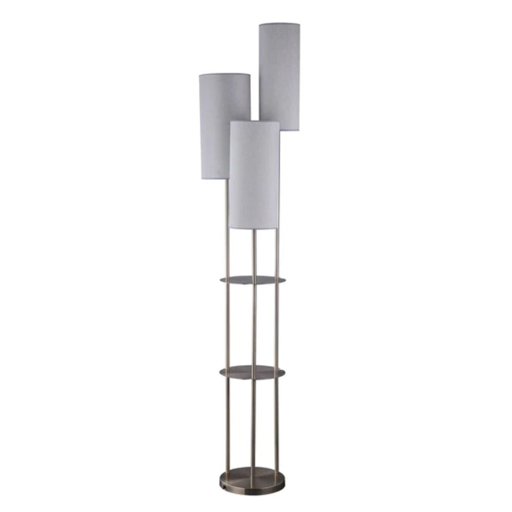 Lexi TRIO - 3-Light Cluster Metal & Fabric Floor Lamp-Lexi Lighting-Ozlighting.com.au