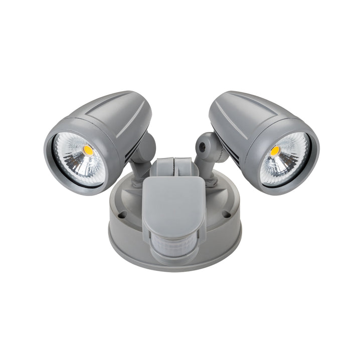Lummax EXWB826S - 26W LED Single Colour Twin Head Exterior Spotlight With Sensor IP44-Lummax-Ozlighting.com.au