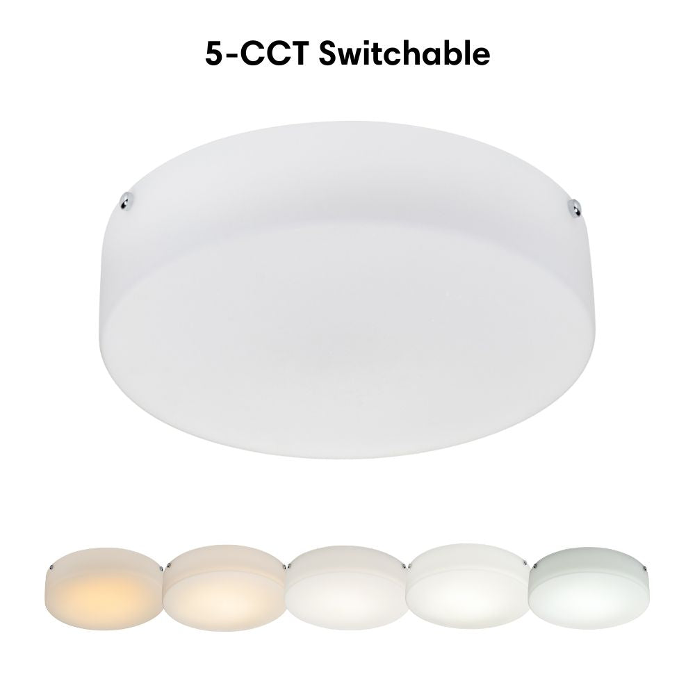 Lummax LM-108-40 LED Ceiling Light - 24W, 37cm, 5-CCT, Dimmable, IP20, Round, Opal Glass-Lummax-Ozlighting.com.au