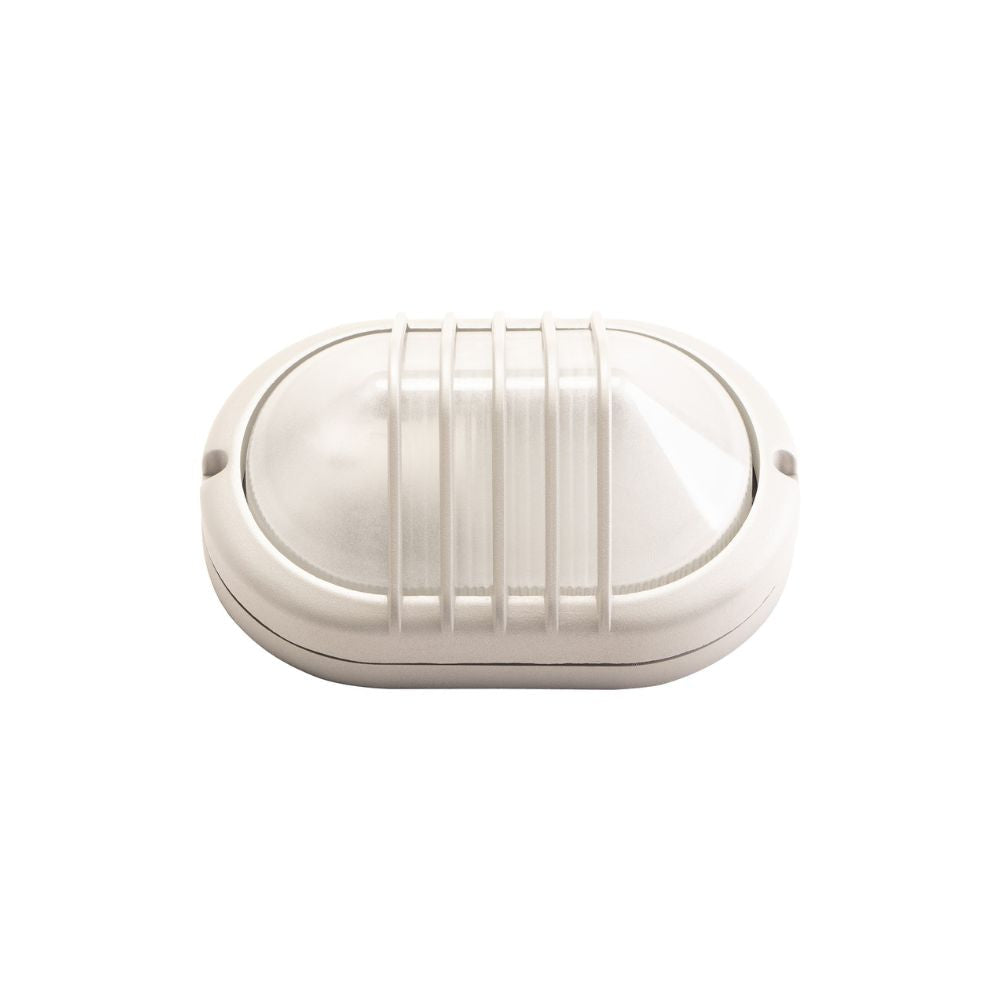 Lummax LM-5005S Bunker Ceiling/Wall Light - IP54, Oval, Grille, Silver-Lummax-Ozlighting.com.au