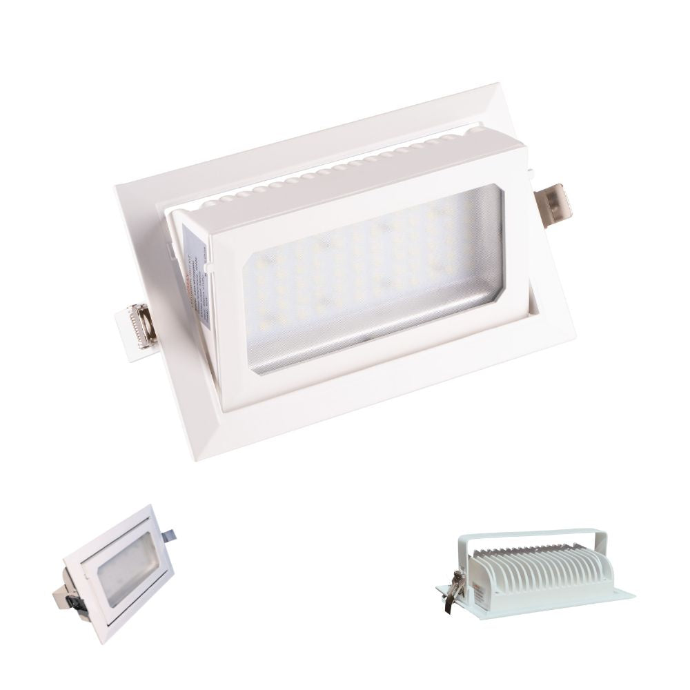 Lummax SF3040 LED Downlight - 40W, IP20, Adjustable, White-Lummax-Ozlighting.com.au