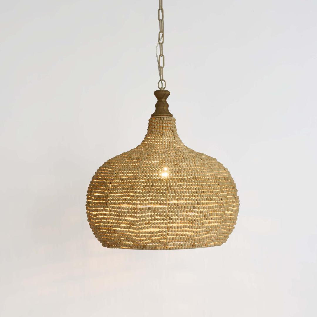 MRD Home BOHO Wooden Bead Pendant Light-MRD HOME-Ozlighting.com.au