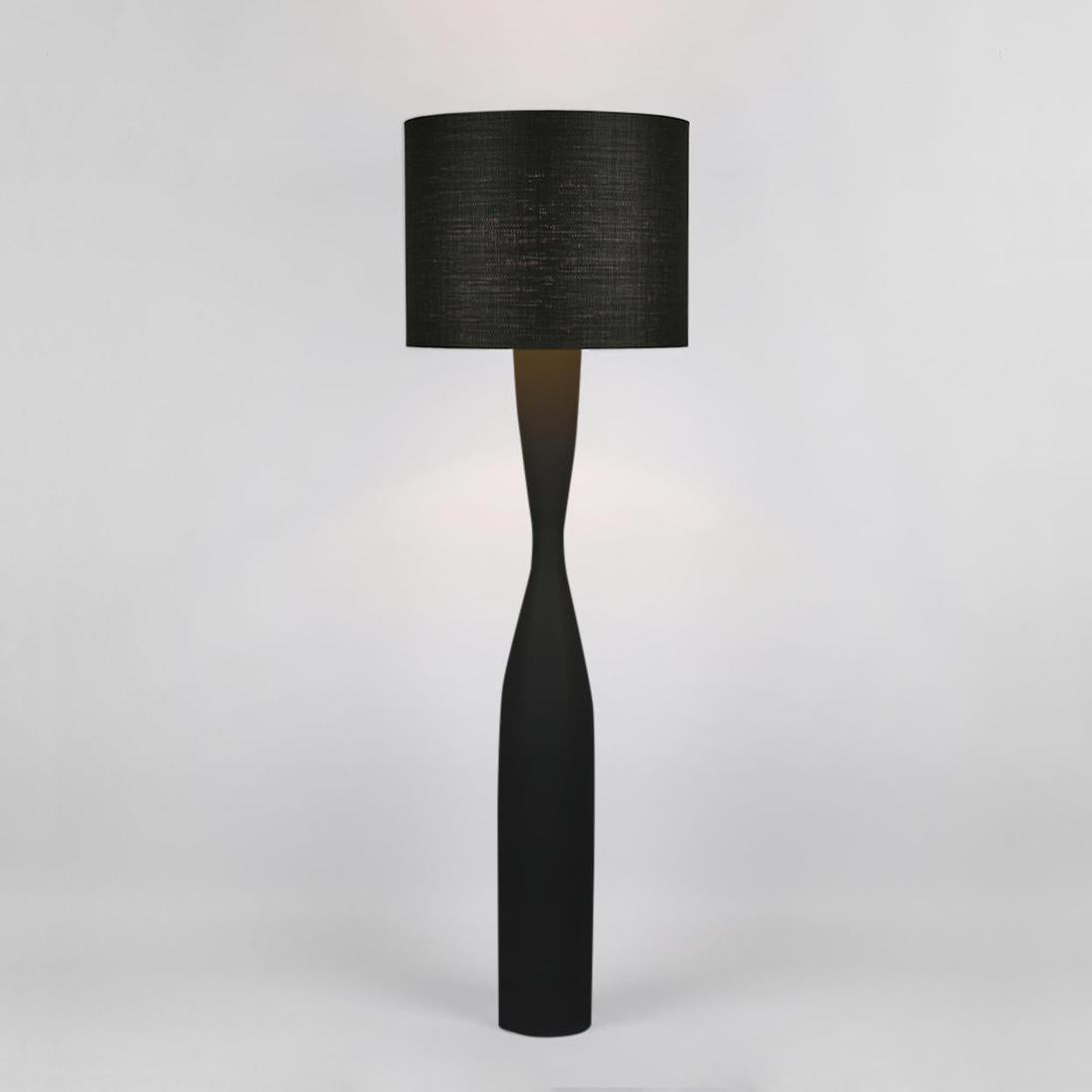 MRD Home CALLUM Floor Lamp - Black / Black Shade-MRD HOME-Ozlighting.com.au