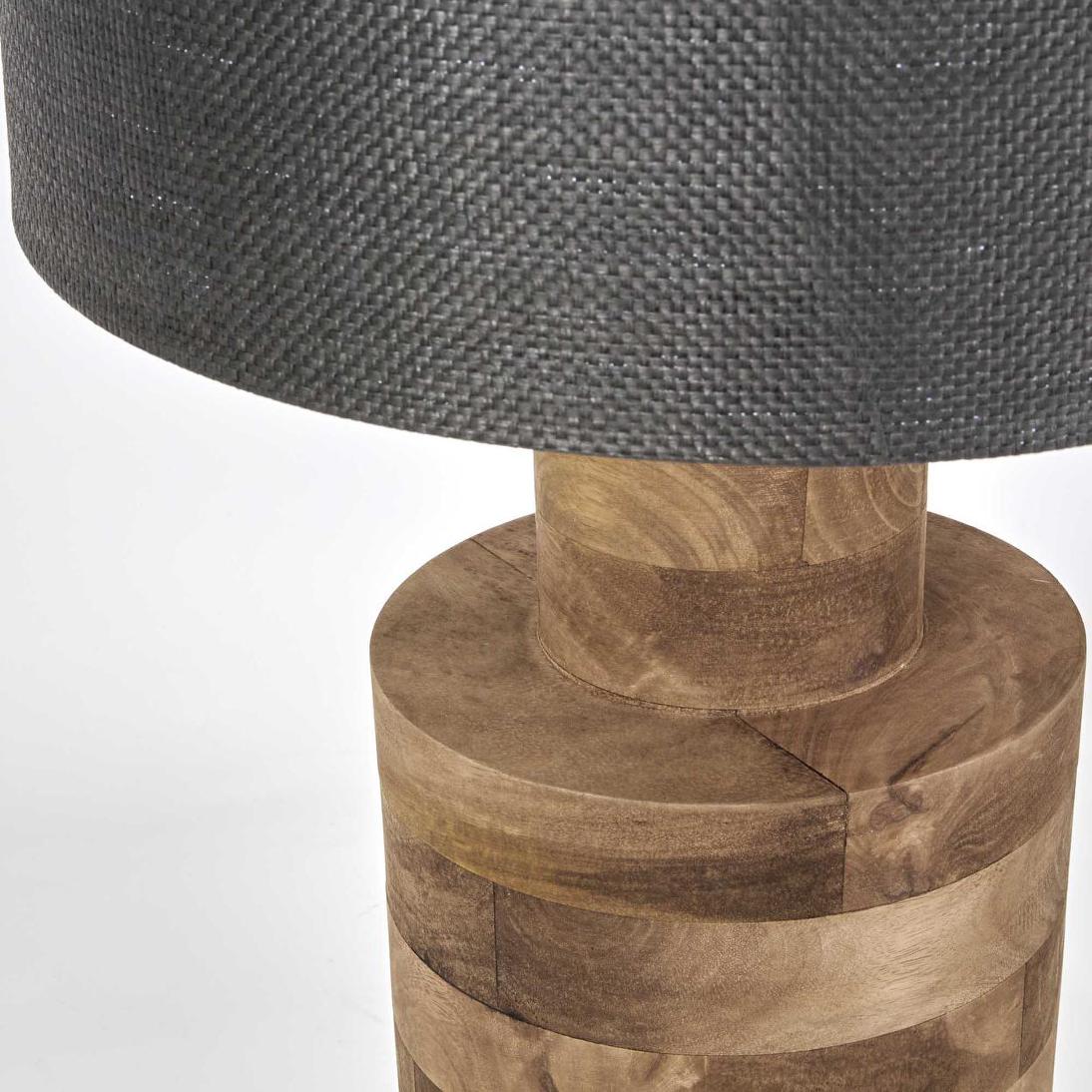 MRD Home CIRCA Timber Table Lamp - Small, Black Shade-MRD HOME-Ozlighting.com.au